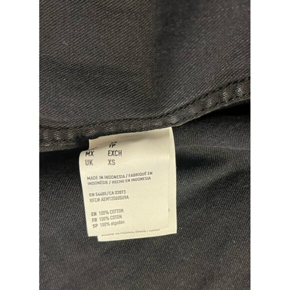 American Eagle Ladies XS Black Button Shirt Chambray Long Sleeve Pockets NWT $44 - Picture 7 of 7